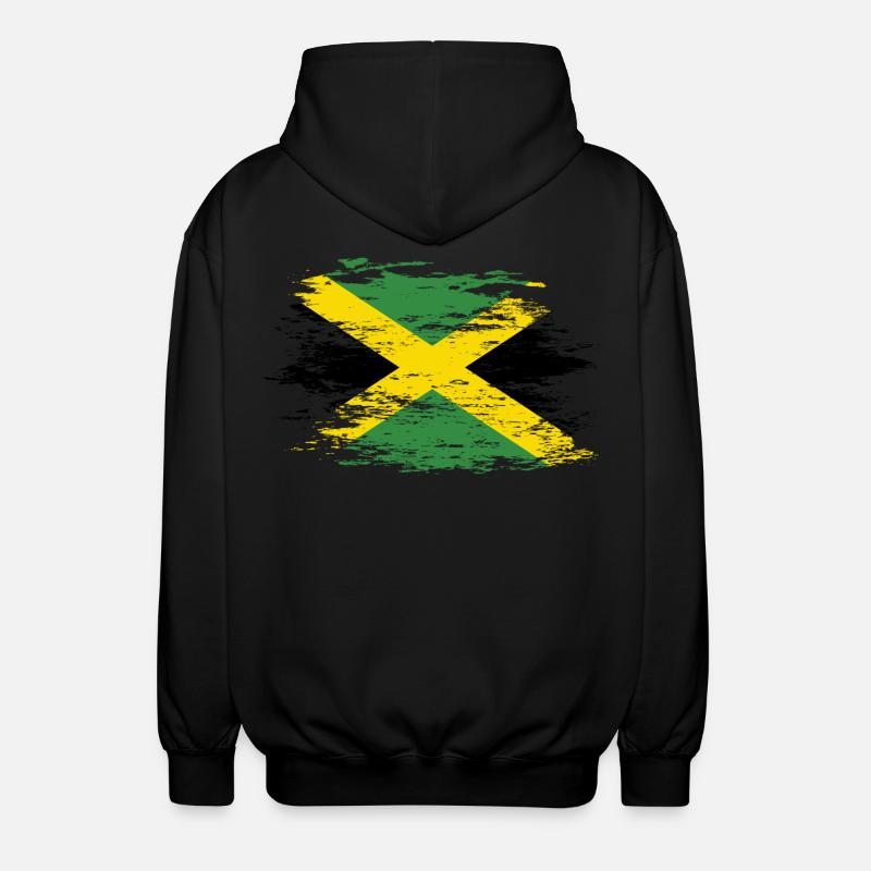 Drapeau de la Jamaïque utilisé - Veste à capuche unisexe - noir