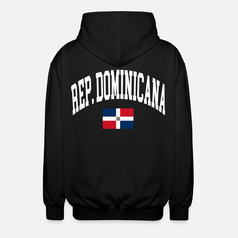 Drapeau de la République dominicaine - Veste à capuche unisexe - noir