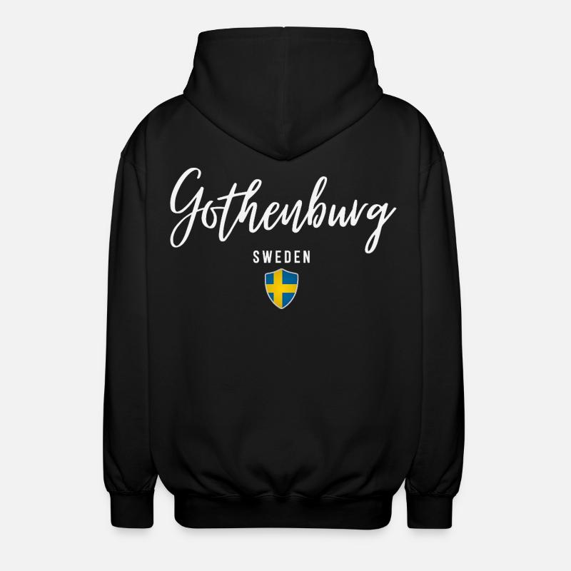 Göteborg, Suède, design élégant - Veste à capuche unisexe - noir