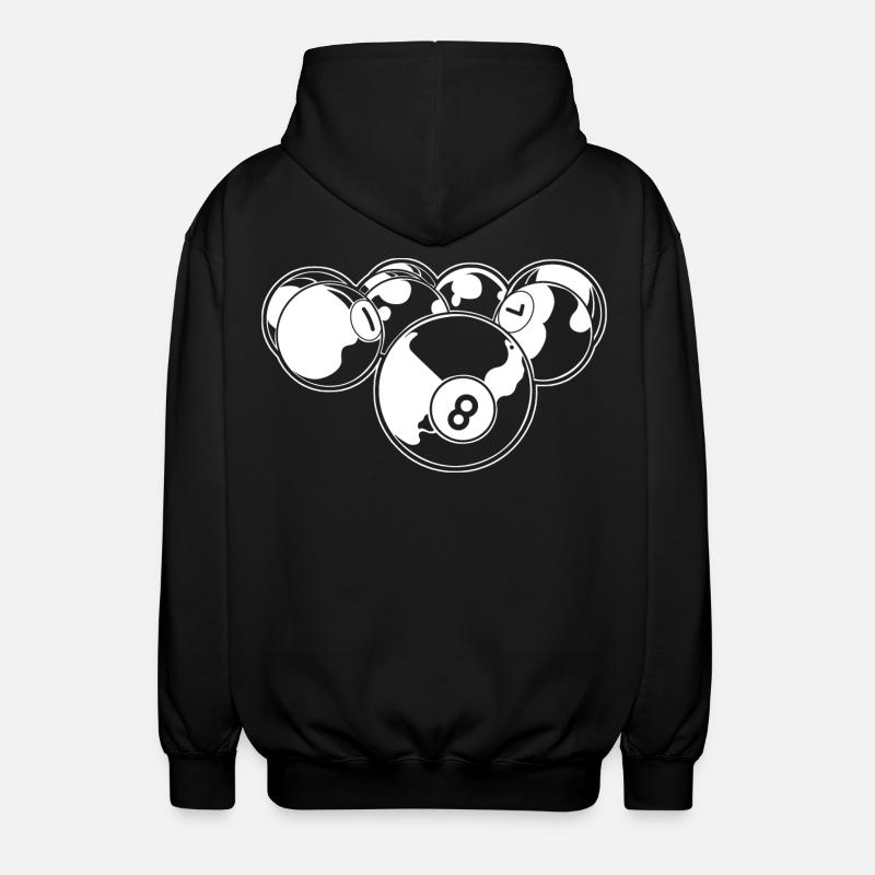 Billard à 8 boules - Veste à capuche unisexe - noir