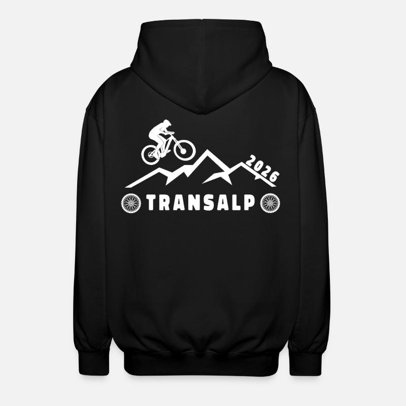 Transalp 2026 à vélo - Veste à capuche unisexe - noir