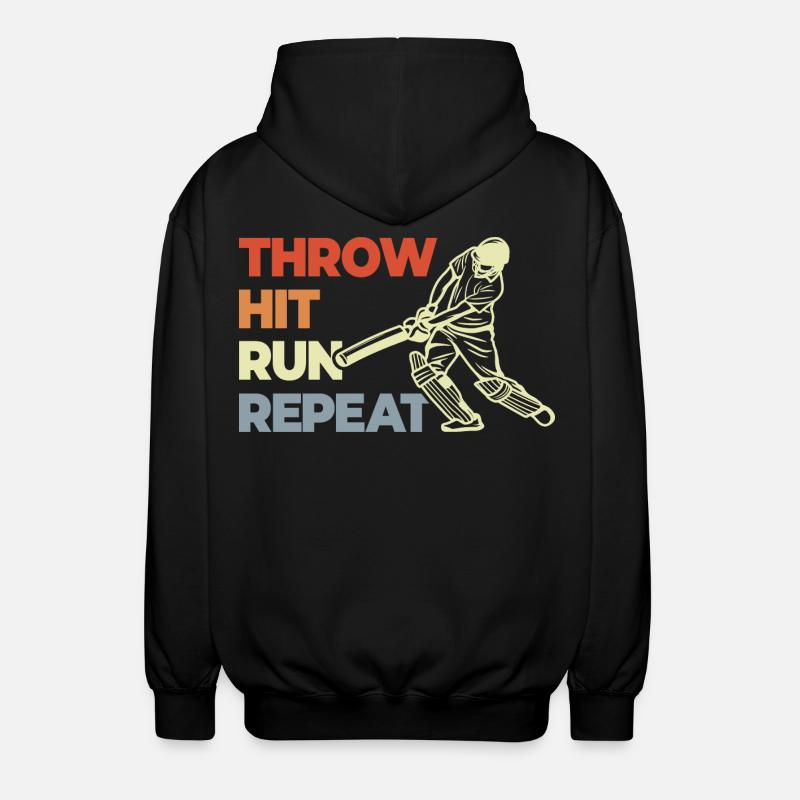 Throw Hit Run Repeat - Unisex Hooded Jacket - black