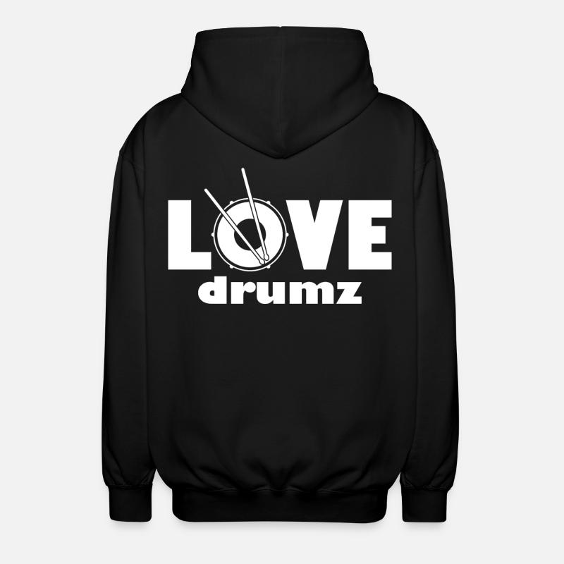 Love Drumz Heartbeat Conception graphique - Veste à capuche unisexe - noir