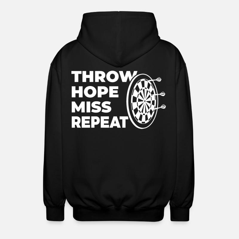 lancer, espérer, manquer, répéter - Veste à capuche unisexe - noir