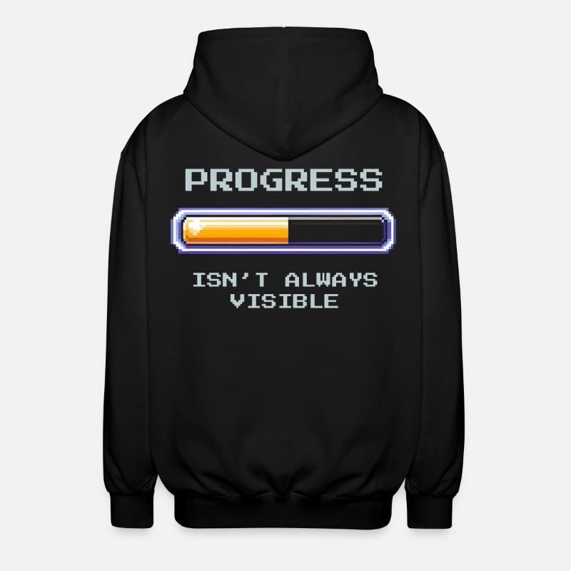 Invisible Progress | Social Work - Unisex Hooded Jacket - black