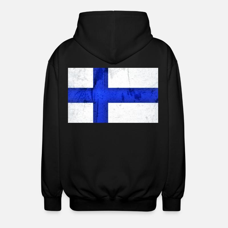Drapeau de la Finlande - Veste à capuche unisexe - noir