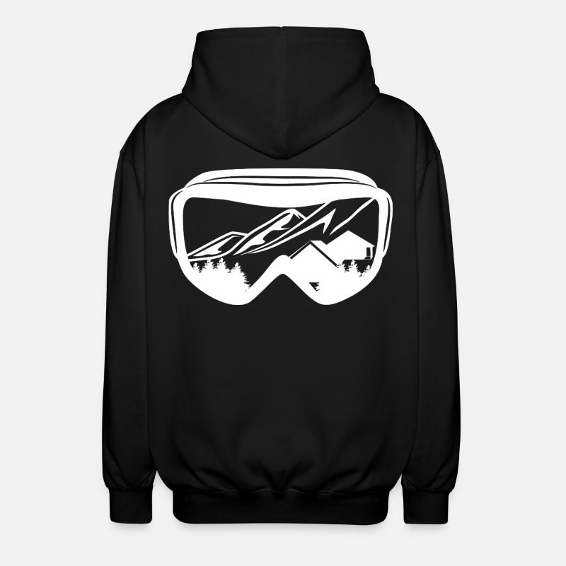 Lunettes de snowboard - Veste à capuche unisexe - noir