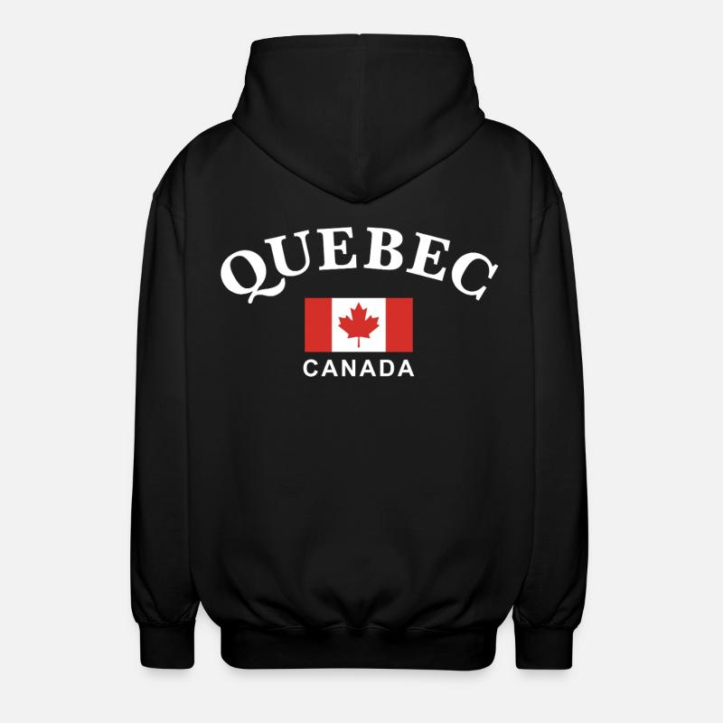 Quebec, Kanada - Unisex Kapuzenjacke - Schwarz