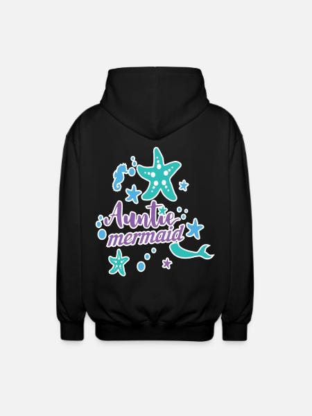 Auntie Mermaid - Unisex Hooded Jacket - black