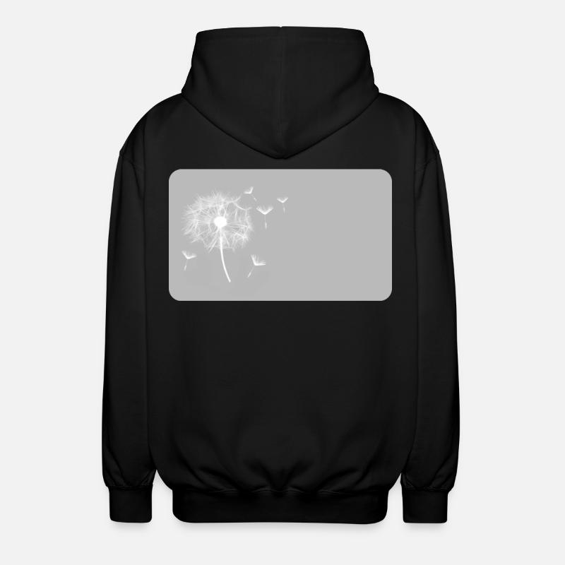 Pusteblume grau | personalisierbar - Unisex Kapuzenjacke - Schwarz