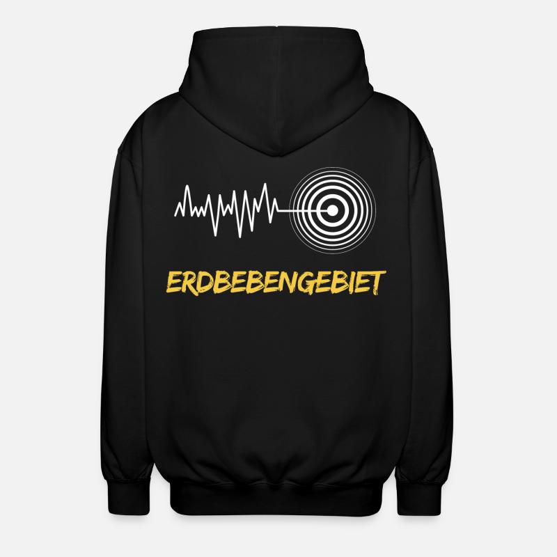 Erdbebengebiet Bewusstsein - Unisex Kapuzenjacke - Schwarz