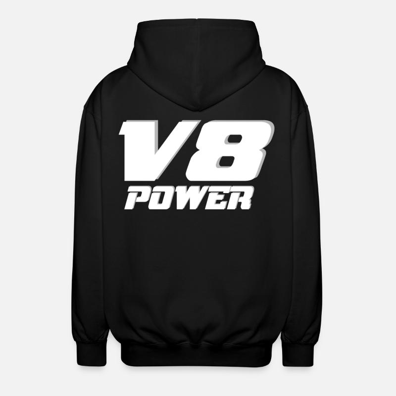 V8 - Veste à capuche unisexe - noir