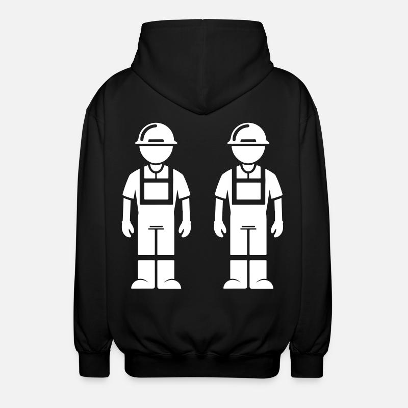 Bauarbeiter Team - Unisex Kapuzenjacke - Schwarz