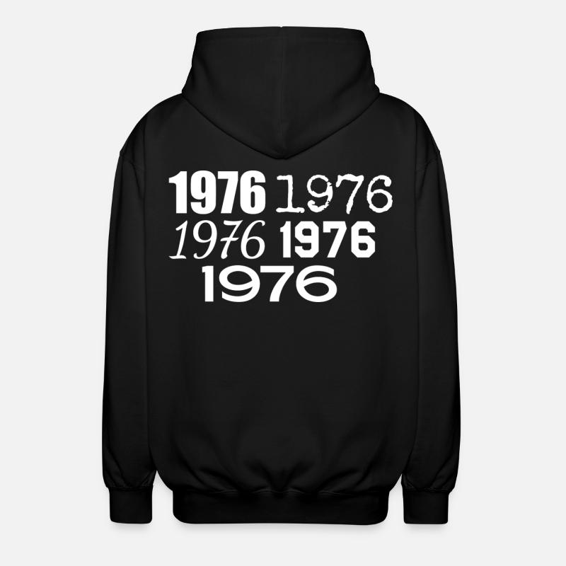 1976 - Unisex Hooded Jacket - black