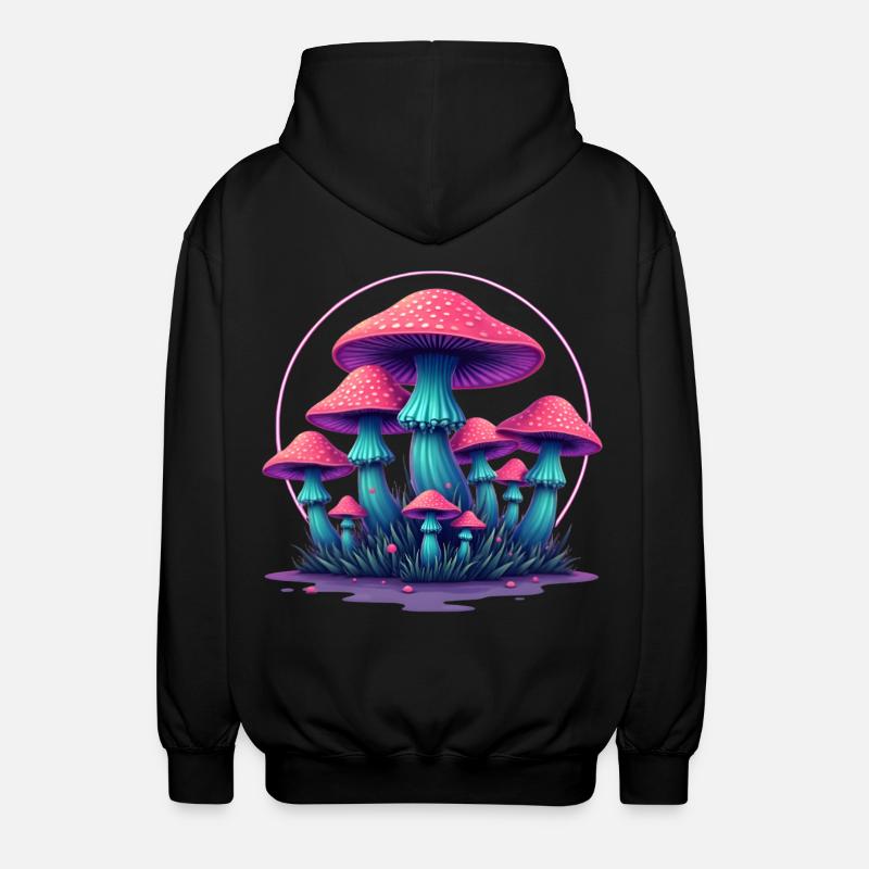 Champignons psychédéliques - Veste à capuche unisexe - noir