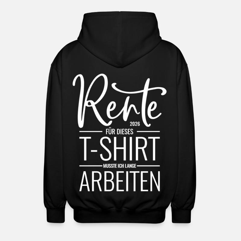 Rente 2026 - Unisex Kapuzenjacke - Schwarz