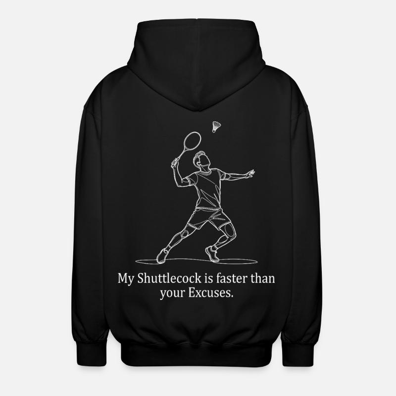 Plus rapide que les excuses - Veste à capuche unisexe - noir