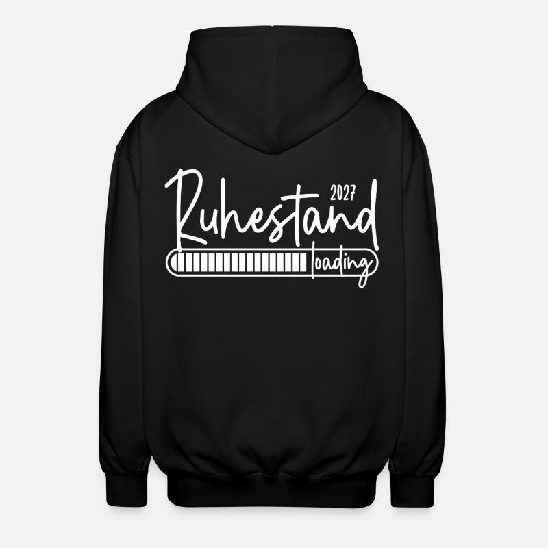 Ruhestand 2027 loading - Unisex Kapuzenjacke - Schwarz