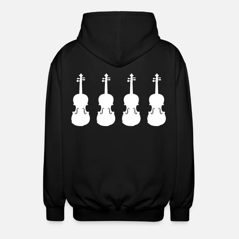 Modèles de violons rétro - Veste à capuche unisexe - noir