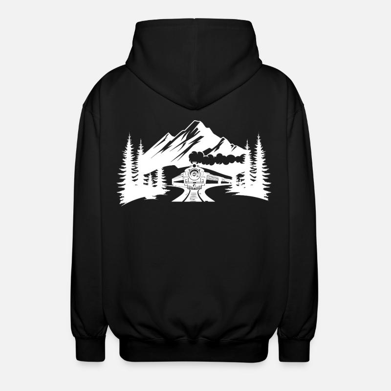 Eisenbahn - Unisex Kapuzenjacke - Schwarz
