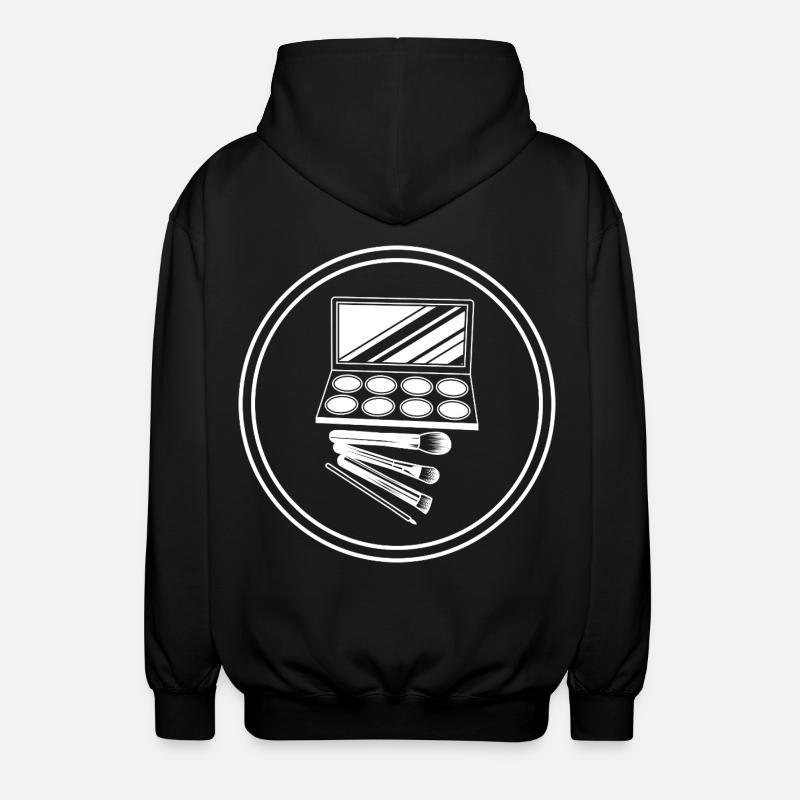 Make Up Cosmetic Icon - Unisex Hooded Jacket - black