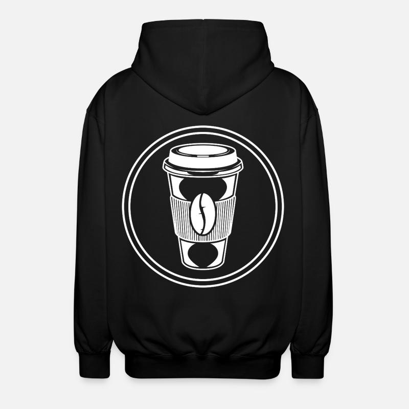 Coffee icon - Unisex Hooded Jacket - black