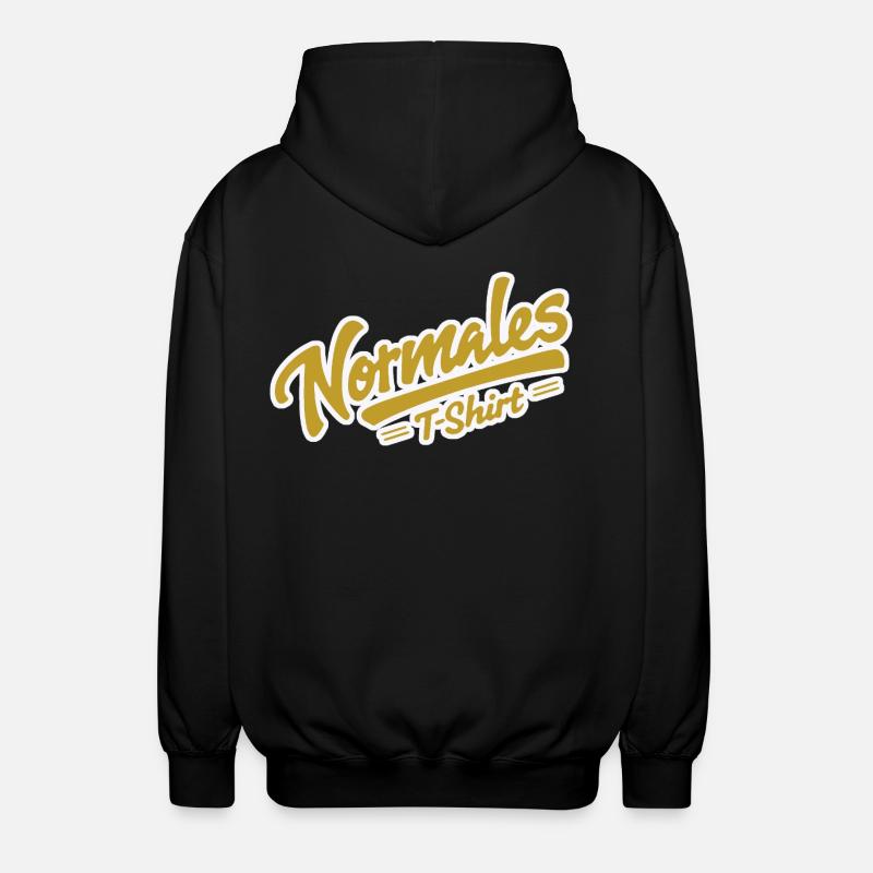 Normal T-shirt yellow - Unisex Hooded Jacket - black
