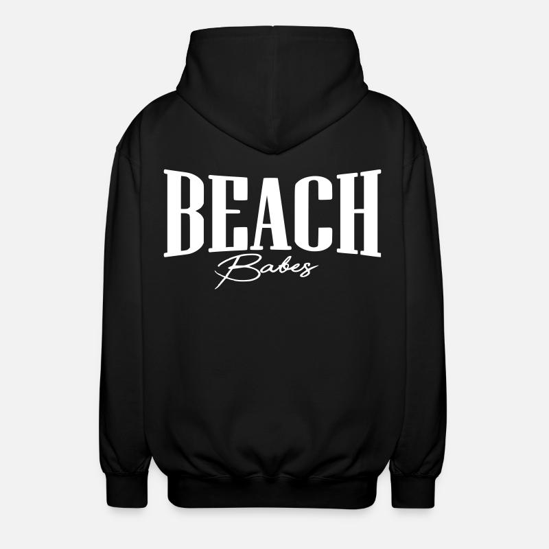 fille de plage de plage - Veste à capuche unisexe - noir