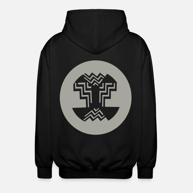 Conception circulaire-intérieure - Veste à capuche unisexe - noir