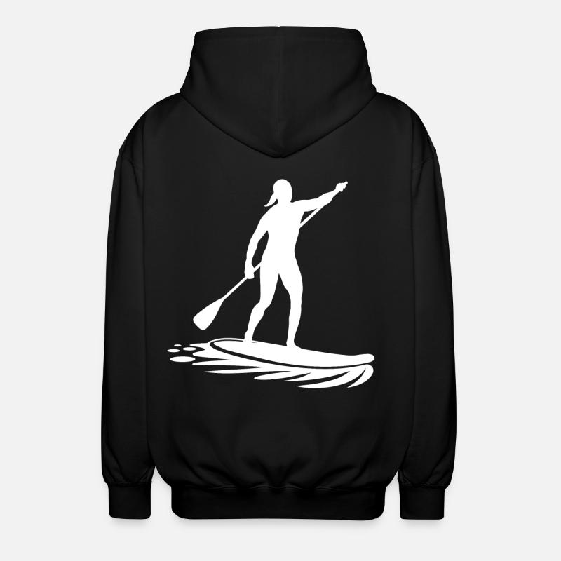 Stand Up Paddle Freizeit Urlaub - Unisex Kapuzenjacke - Schwarz