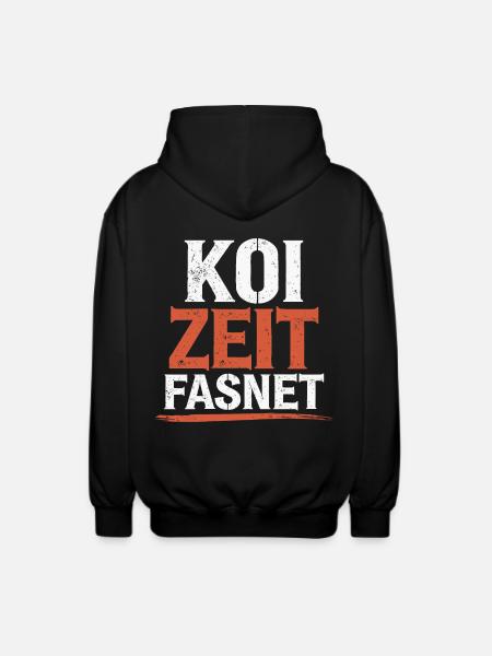 Koi Zeit Fasnet - Carnival Carnival - Unisex Hooded Jacket - black