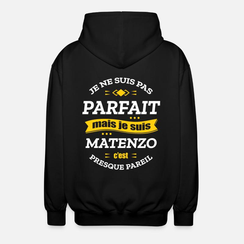 MATENZO PARFAIT - PRENOM MATENZO - Veste à capuche unisexe - noir
