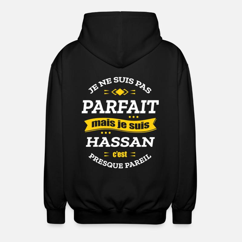 HASSAN PARFAIT - PRENOM HASSAN - Veste à capuche unisexe - noir