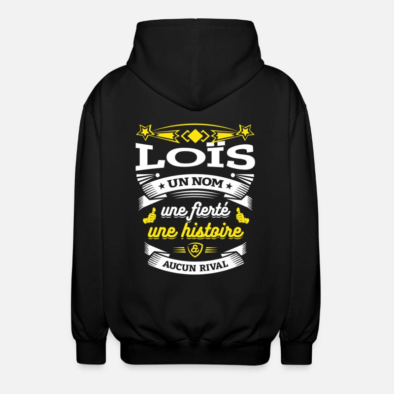 LOÏS PARFAIT - PRENOM LOÏS - Veste à capuche unisexe - noir