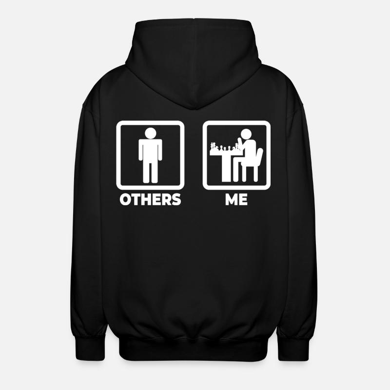 Schach Strichmännchen - Unisex Kapuzenjacke - Schwarz