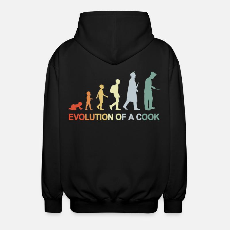 Evolution d’un cuisinier - Veste à capuche unisexe - noir