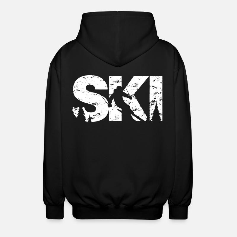 Ski - Unisex Kapuzenjacke - Schwarz