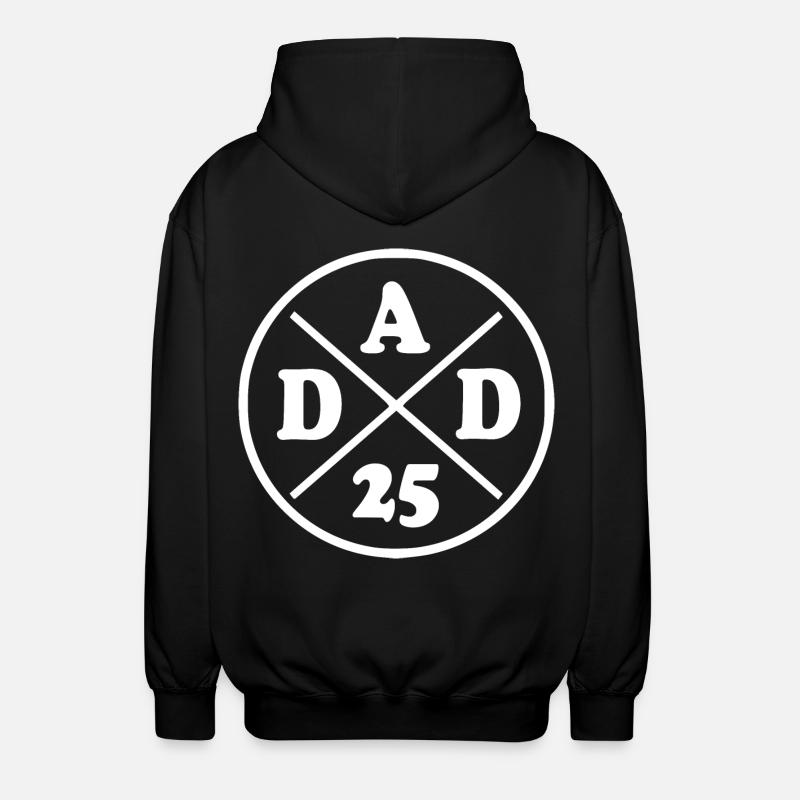 Dad 2025 - dad 25 - Unisex Hooded Jacket - black