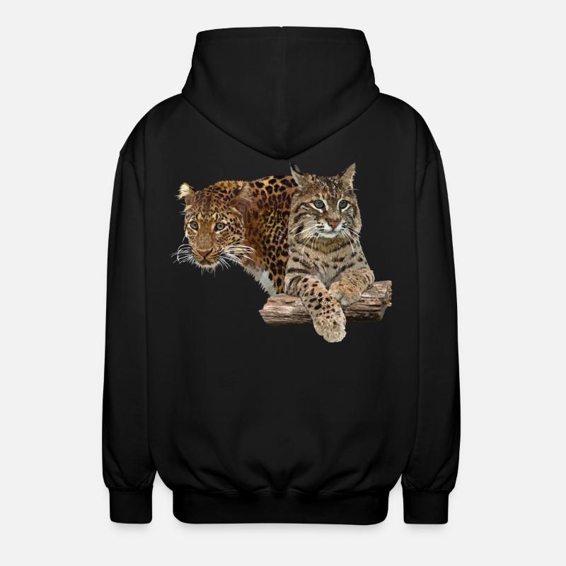 Léopard et lynx - Veste à capuche unisexe - noir