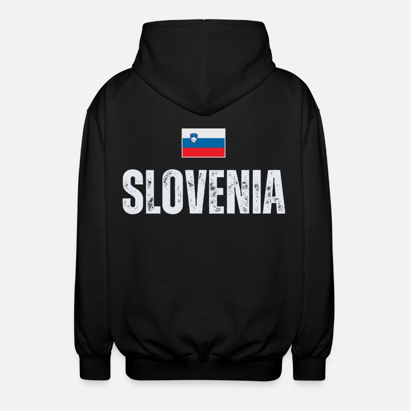 Drapeau slovène, patriote slovène - Veste à capuche unisexe - noir