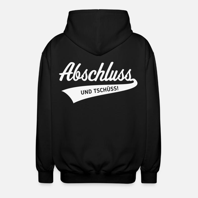 Conclusion – and bye! (Graduation / White) - Unisex Hooded Jacket - black
