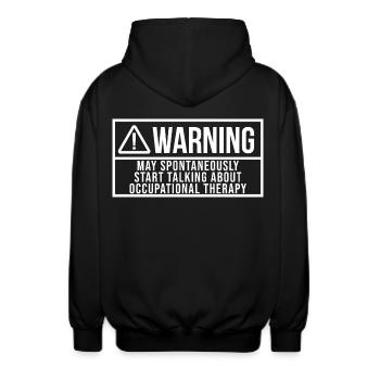 Ergotherapie Ergotherapie - Unisex Kapuzenjacke - Schwarz - Hinten - AI Model Male 185 light (185cm)