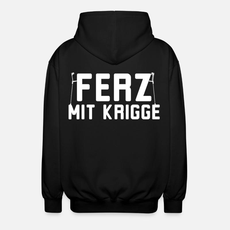 Ferz avec Krigge Dialecte hessois - Veste à capuche unisexe - noir