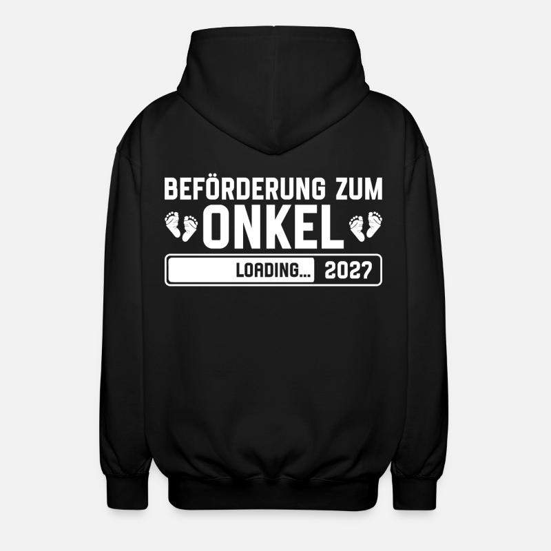 Beförderung zum Onkel 2027 loading - Unisex Kapuzenjacke - Schwarz