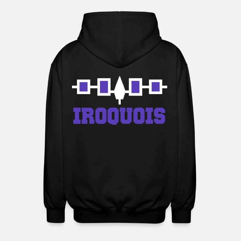 La ceinture iroquoise de Hiawatha - Veste à capuche unisexe - noir