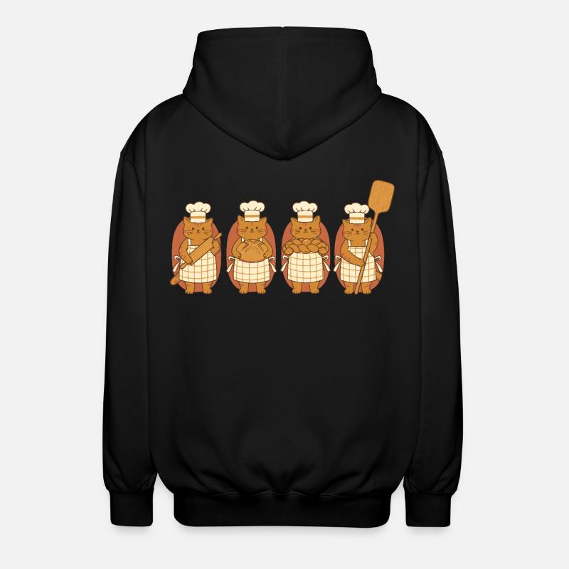 Sourdough Bread Baking Baker Bread Making - Unisex Hooded Jacket - black