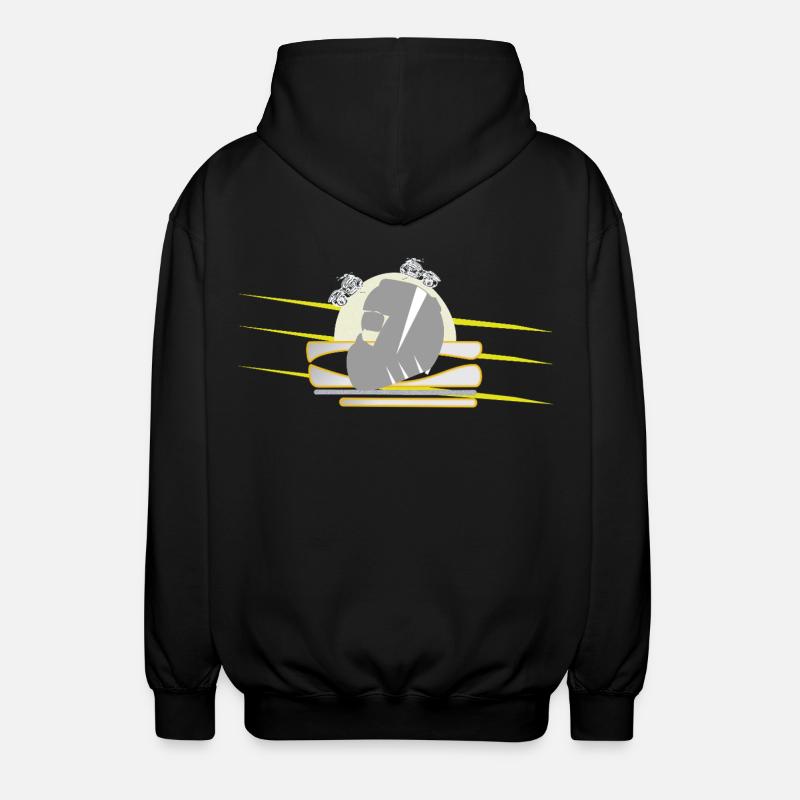  Motorrad Chopper Helm - Unisex Kapuzenjacke - Schwarz