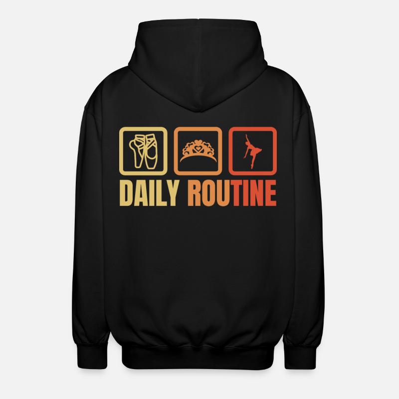 Routine quotidienne de ballet - Veste à capuche unisexe - noir