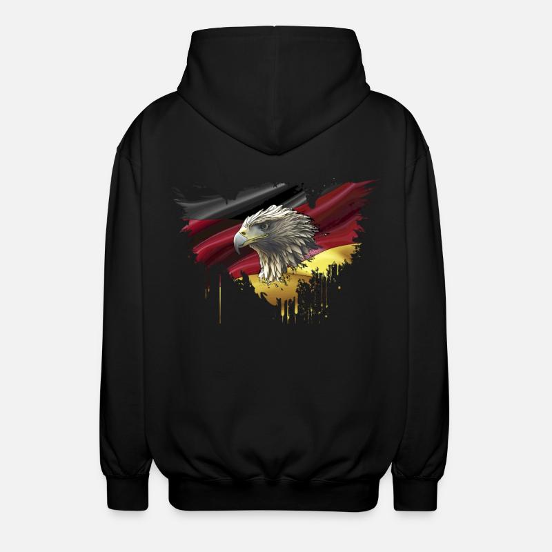 Germany Flag Eagle Bundesadler - Unisex Kapuzenjacke - Schwarz