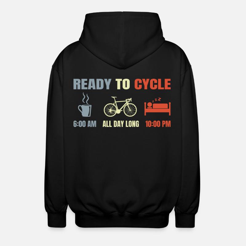 Cyclists schedule - Unisex Hooded Jacket - black